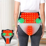 Red Light Therapy Wrap with Vibration Massage, 3-Level Heated Abdominal Pad for Menstrual Cramps, Hip & Waist Pain Relief