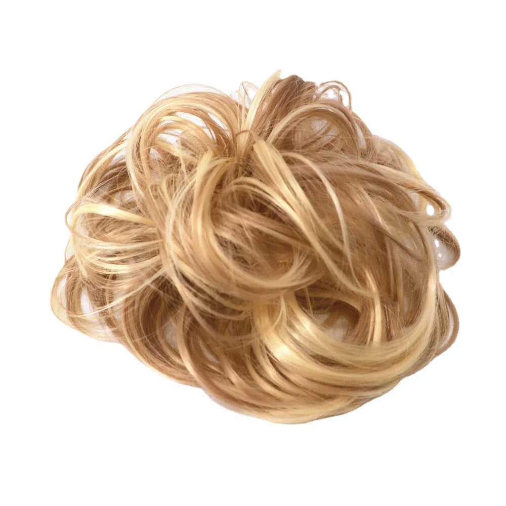 7 Colors Wavy Curly Messy Hair Bun Extensions - Donut Chignons Hairpiece Wig