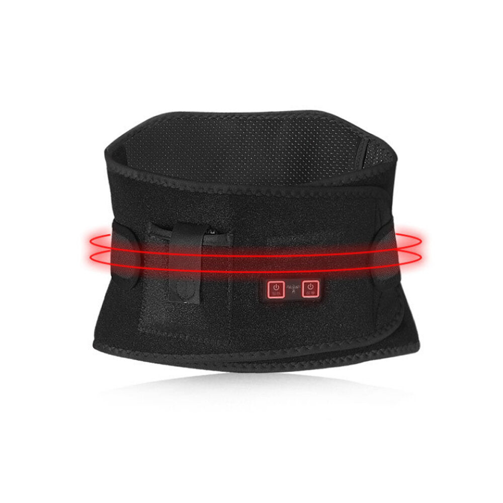 Adjustable Waist Support Belt with 3 Heating Modes and Back Massage for Lumbar Brace