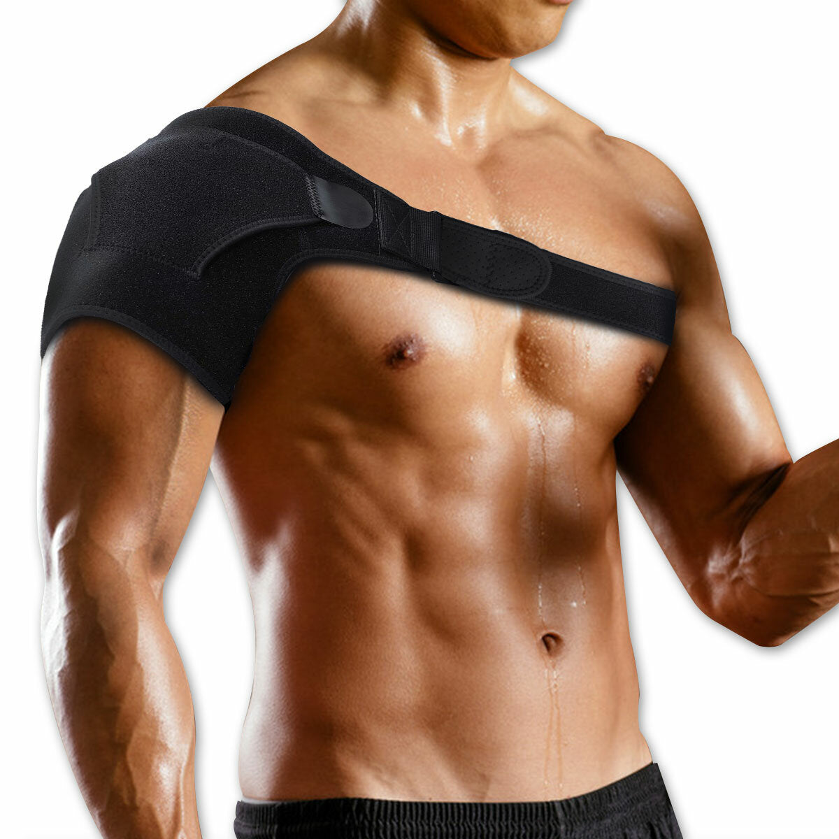 Adjustable Elastic Shoulder Protector Belt for Sports Pain Relief - Single Shoulder Support