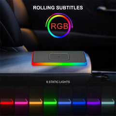 RGB Fast Wireless Charger - 15W/10W/7.5W/5W with 1M Cable for Qi-Enabled Devices