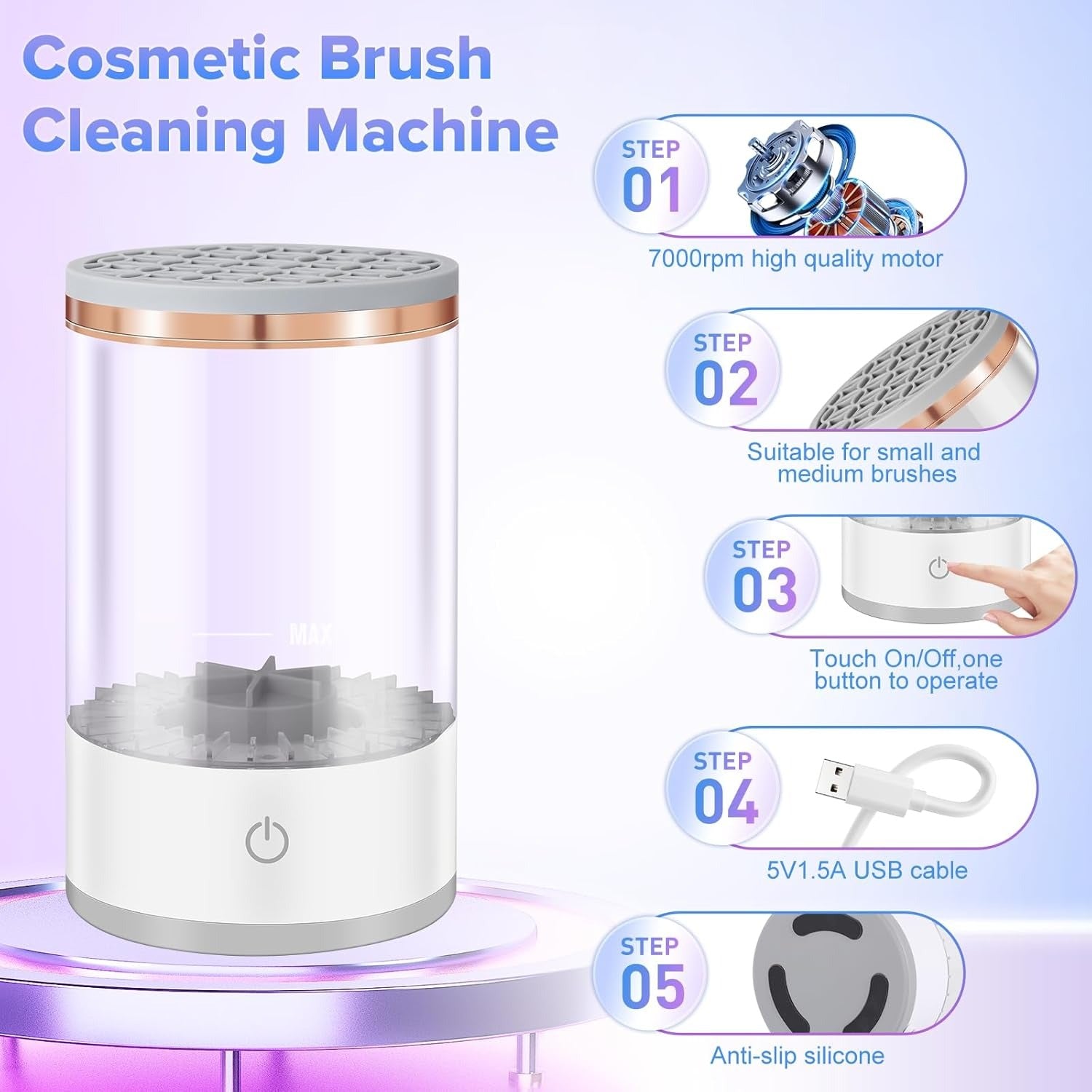 Automatic Electric Makeup Brush Cleaner USB Plug Portable Eyeshadow Brush Holder Holder Tools and Dryer Beauty Makeup Tools