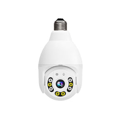 8 LED WiFi E27 Bulb Dome Camera PTZ AP Hotspot Dual Light Night Vision with Base & Remote Control