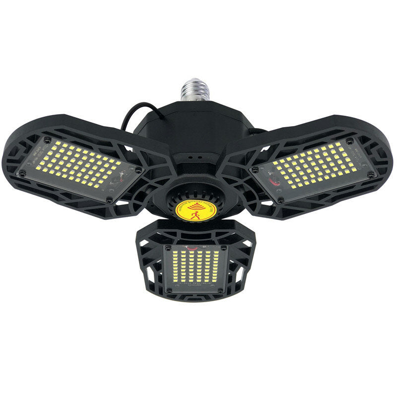 Ultra-Bright 40/60/80W Deformable LED Garage Ceiling Light, E26/E27, Motion Activated