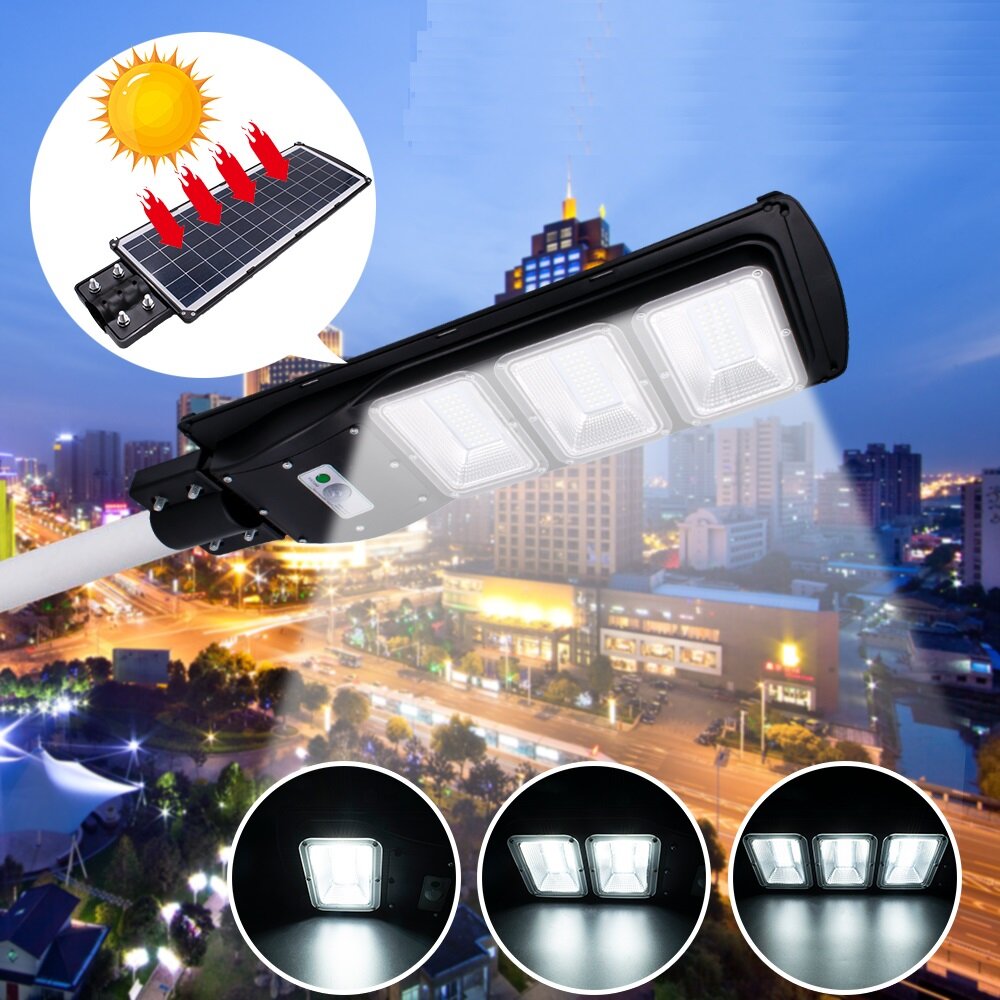 120 LED Solar Wall Street Light with PIR Motion Sensor for Outdoor Use