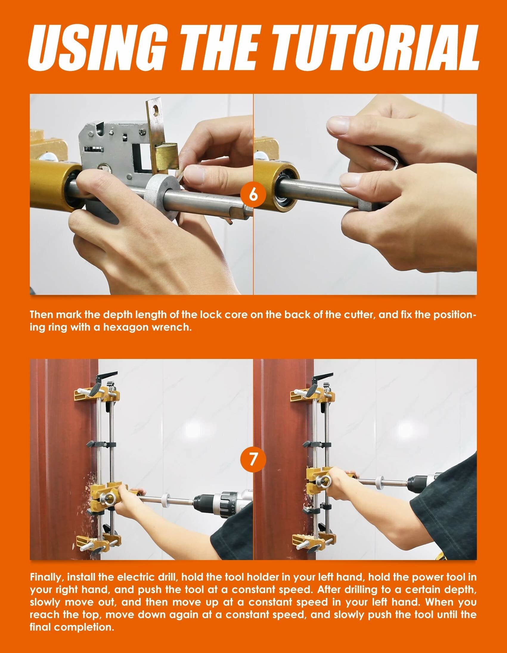 Door Lock Hole Opener Kit - Mortising Machine, Mortise Jig, Slotting Locator for Wooden Doors