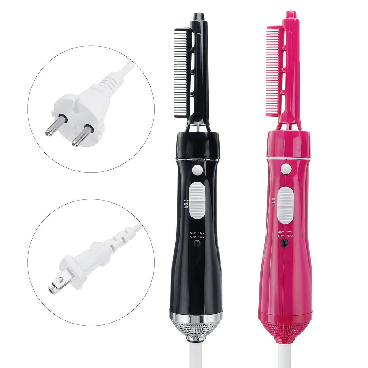 10-in-1 Multi Styler: Straightener, Curling Wand, 1-Step Hair Dryer, Comb, Hot Air Brush