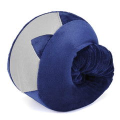 Blue Slow Rebound Memory Foam U-Shaped Neck Pillow with Storage Pouch for Travel