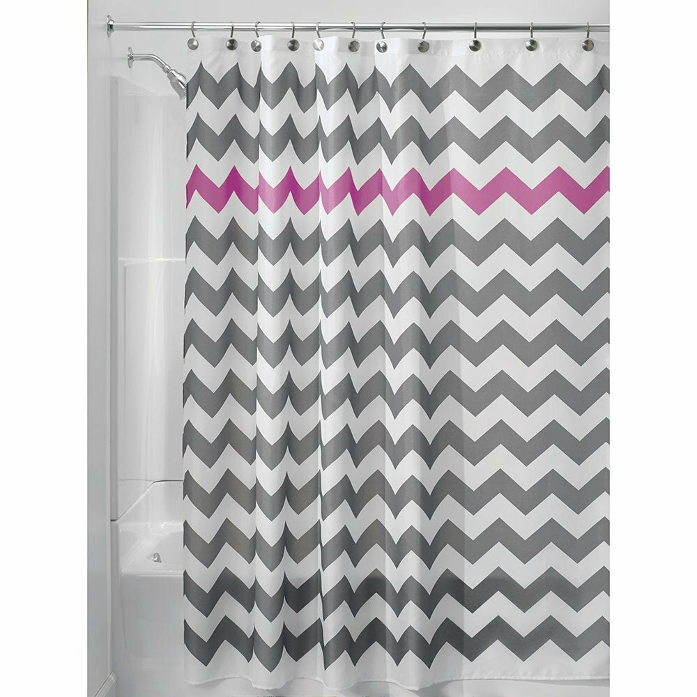 180x180cm Waterproof Geometric 3D Wave Stripe Print Shower Curtain for Bathroom