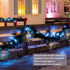 100/200 LED Firework Light - 8 Mode Fairy String Lamp with Remote Control for Home & Garden Decor