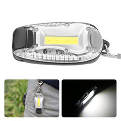 Mini Portable COB LED Keychain Light - Battery Powered Tent, Camping, Emergency Work Flashlight