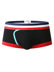 Nahtlose Boxershorts aus Baumwolle für Herren mit Aufdruck auf der Rückseite – weiche Unterwäsche mit mittlerer Taille