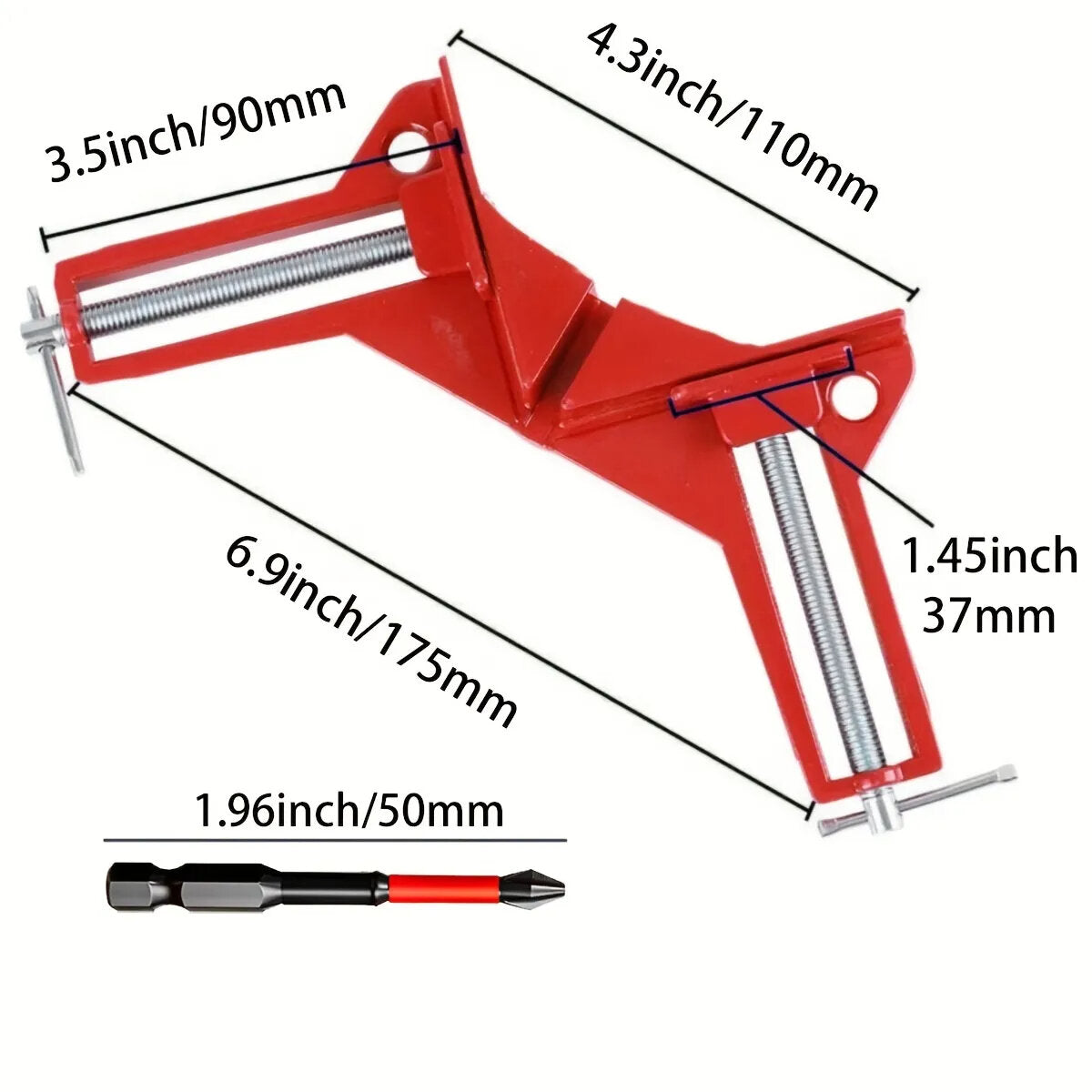 4PCS 90 Degree Right Angle Clamp - Aluminum Alloy for Woodworking & Glass Projects