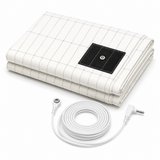 7healthwell EarthSc™ Grounding Fitted Sheet - Japan Standard Sizes - Organic Cotton & Silver Fibre (Grey/White)