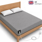 7healthwell EarthSc™ Grounding Fitted Sheet - UK, AU & NZ Standard Sizes - Organic Cotton & Silver Fibre (Grey/White)