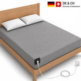 7healthwell EarthSc™ Grounding Fitted Sheet - DE & CH Standard Sizes - Organic Cotton & Silver Fibre (Grey/White)