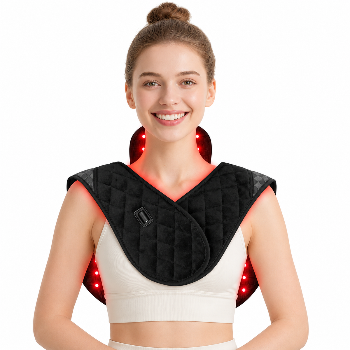 7HW MantleFlex Red Light Wrap for Stiff Neck, Shoulders & Back
