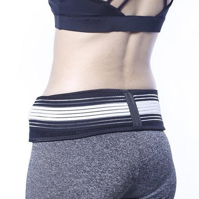 Lumbar Support Back Brace with Pulley System for Lower Back Pain Relief - Large for Men & Women