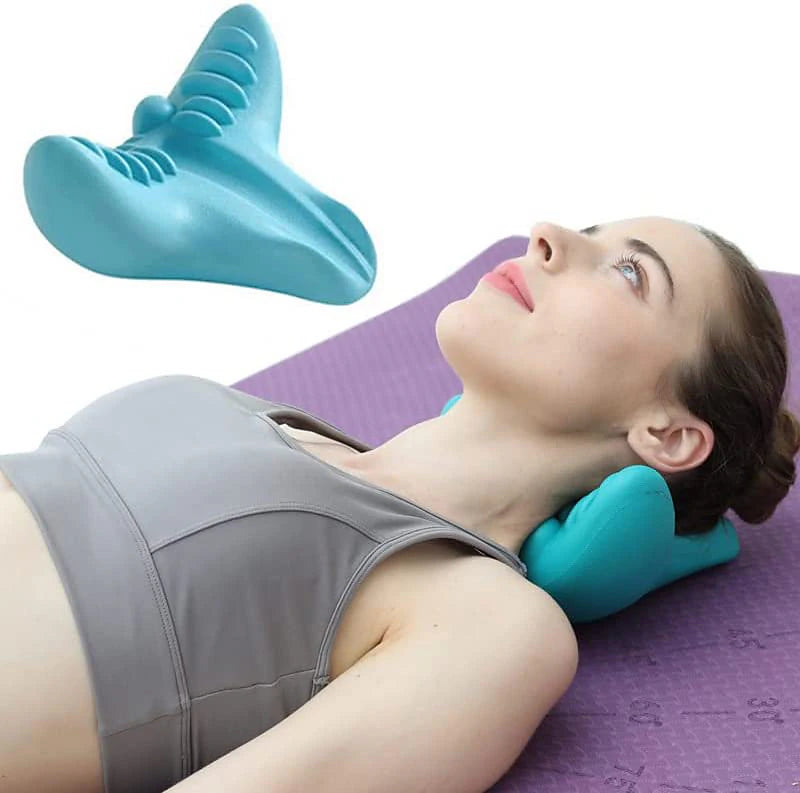 Cervical Spine Massage Pillow - Portable Neck & Shoulder Relaxer for TMJ Pain Relief & Alignment