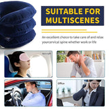 Adjustable Cervical Neck Traction Device for Pain Relief, Inflatable Neck Stretcher & Pillow