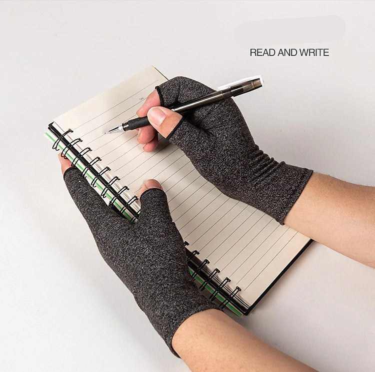 Copper Compression Arthritis Gloves for Hand Pain Relief - Fingerless Support for Typing & Carpal Tunnel