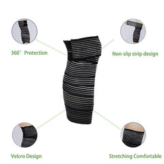 Extra Long Elastic Knee Wrap Compression Brace for Joint Pain Relief - Ideal for Sports & Plantar Fasciitis
