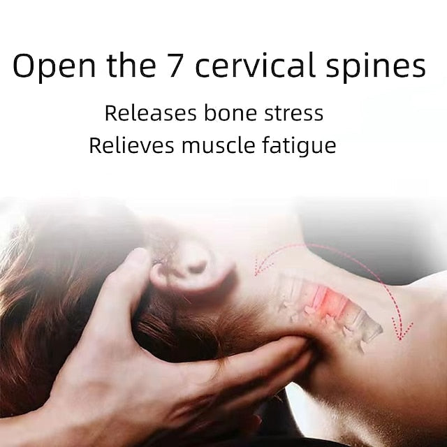 Cervical Spine Massage Pillow - Portable Neck & Shoulder Relaxer for TMJ Pain Relief & Alignment