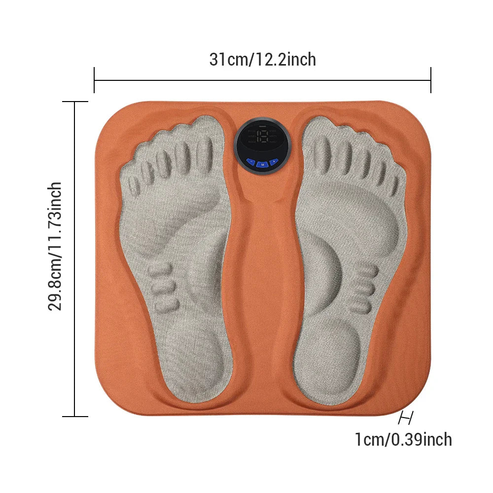 Rechargeable 3D Smart Foot Massage Pad with 6 Modes, 15 Levels for Blood Circulation, Muscle Relaxation & Slimming Legs