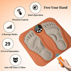 Rechargeable 3D Smart Foot Massage Pad with 6 Modes, 15 Levels for Blood Circulation, Muscle Relaxation & Slimming Legs