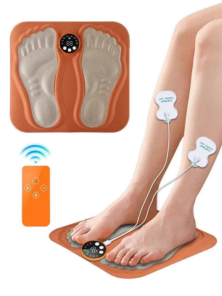 Rechargeable 3D Smart Foot Massage Pad with 6 Modes, 15 Levels for Blood Circulation, Muscle Relaxation & Slimming Legs