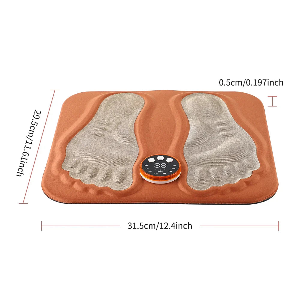 Rechargeable 3D Smart Foot Massage Pad with 6 Modes, 15 Levels for Blood Circulation, Muscle Relaxation & Slimming Legs