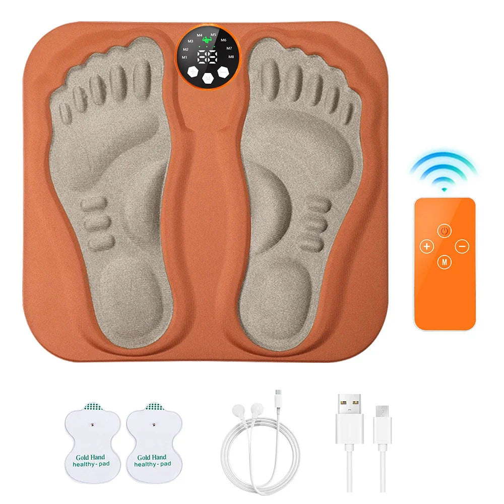 Rechargeable 3D Smart Foot Massage Pad with 6 Modes, 15 Levels for Blood Circulation, Muscle Relaxation & Slimming Legs