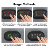 Rechargeable Electric Heating Wrist Guard with 5-Level Hot Compress, Massage Brace for Ankle, Hand, and Foot