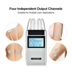 Rechargeable EMS TENS Machine, 15 Modes, Muscle Nerve Stimulator, Physiotherapy Pulse Electrodes, Pain Relief Massager