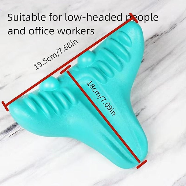Cervical Spine Massage Pillow - Portable Neck & Shoulder Relaxer for TMJ Pain Relief & Alignment
