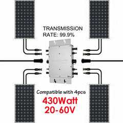 1600W Solar Grid Tie MPPT Micro Inverter DC 22-60V to AC 230V