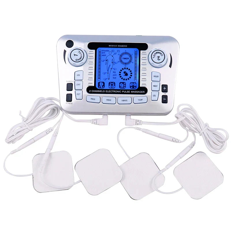 TENS EMS Muscle Stimulator with Acupuncture Pads, Low Frequency Pulse Physiotherapy Slimming Machine