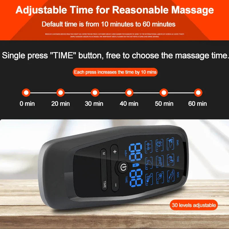 TENS EMS Physiotherapy Muscle Stimulator, Electric Acupuncture Body Massage, Digital Therapy Slimming Electro Machine