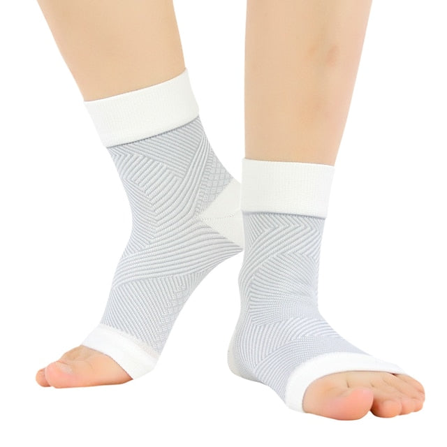 Women's Ankle Brace & Compression Sleeve for Plantar Fasciitis & Achilles Tendonitis - Open Toe Sock