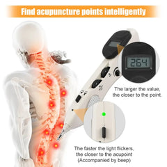 USB Rechargeable Acupuncture Pen, Automatic Point Detector, Electric Acupressure Massager