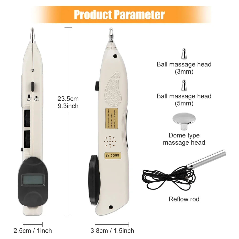 USB Rechargeable Acupuncture Pen, Automatic Point Detector, Electric Acupressure Massager