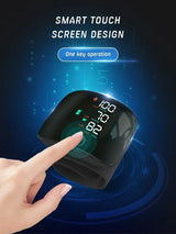 USB Rechargeable Wrist Blood Pressure Monitor with LED Display, Fast Measurement, Heart Rate Detection