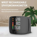 USB Rechargeable Wrist Blood Pressure Monitor with LED Display, Fast Measurement, Heart Rate Detection