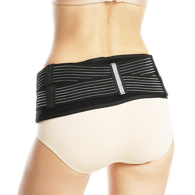 Lumbar Support Back Brace with Pulley System for Lower Back Pain Relief - Large for Men & Women