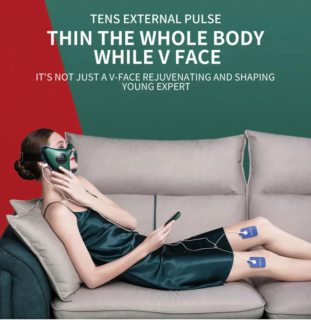 V-Shaped Facial Massager, Lift & Tighten Muscles, Mandibular Weight Loss, Face Care Phototherapy
