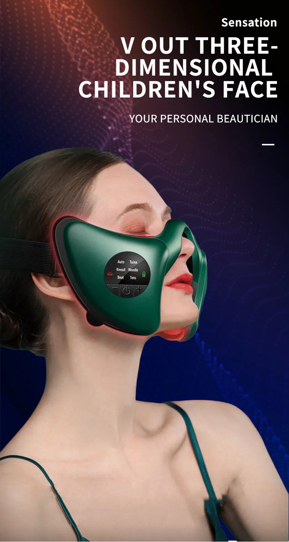 V-Shaped Facial Massager, Lift & Tighten Muscles, Mandibular Weight Loss, Face Care Phototherapy