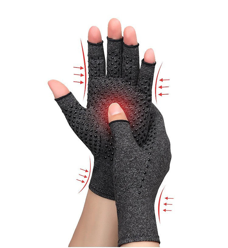 Copper Compression Arthritis Gloves for Hand Pain Relief - Fingerless Support for Typing & Carpal Tunnel