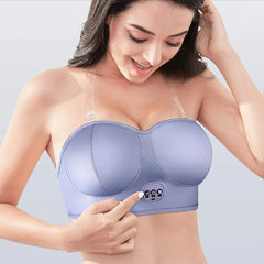 Wireless Electric Breast Massage Bra with Hot Compress for Enhancement and Lift