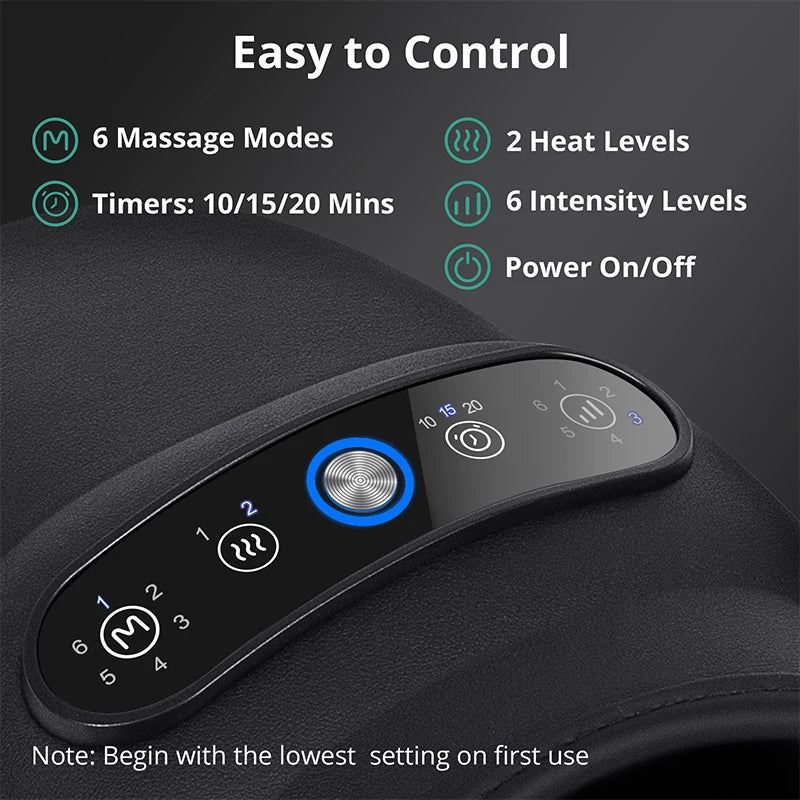 Wireless Electric Hand Massager with Air Compression, Hot Compress for Arthritis and Muscle Relaxation Updated version