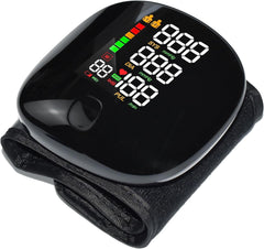 Wrist Blood Pressure Monitor with LED Display, Touch Screen, 99x2 Memory, and Carrying Case